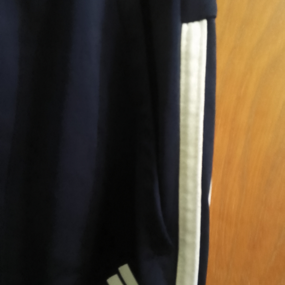 Adidas Navy Track Pants with White Stripes - Picture 2 of 16